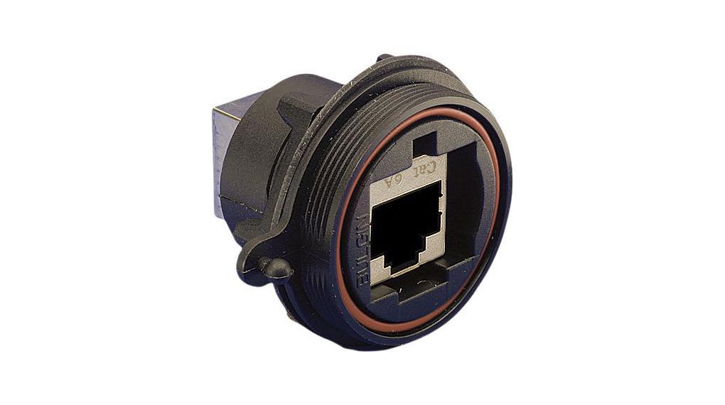 Panel Mounting Connector RJ45 Socket CAT6a Straight