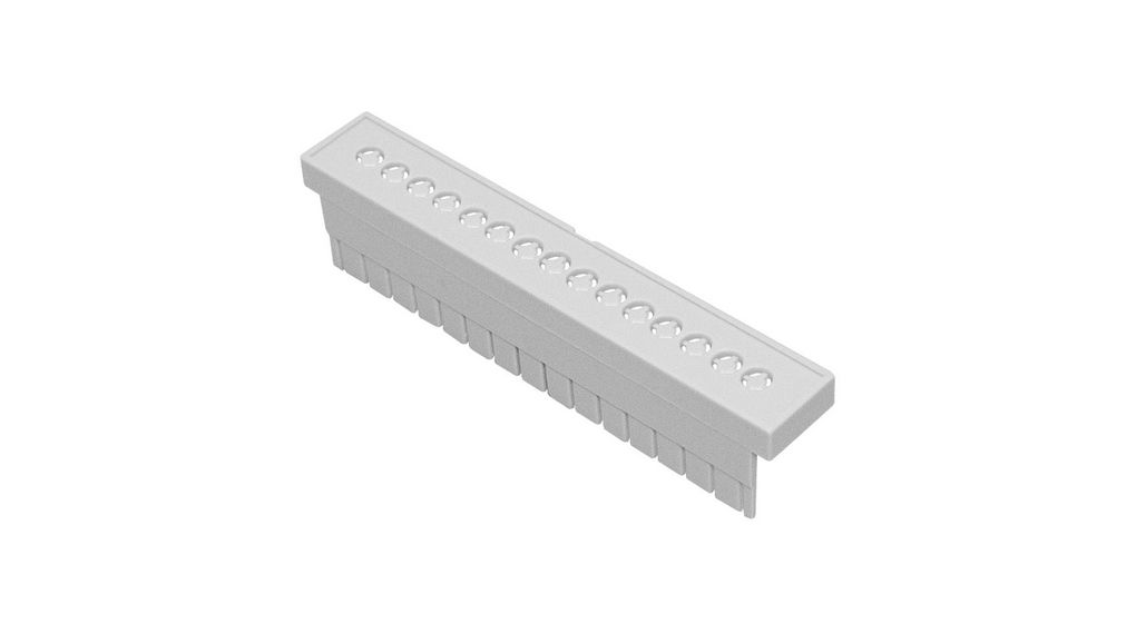 Terminal Guard 5.08mm Perforated Holes Size 5 87.6mm Polycarbonate Light Grey