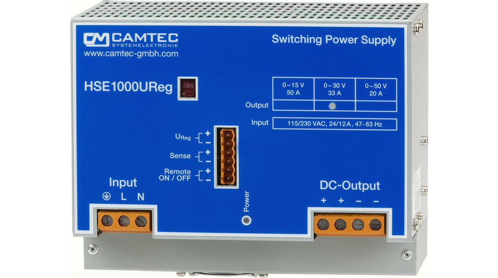 Bench Top Power Supply, 18V, 50A, 1kW, Programmable