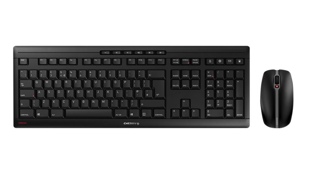 GS Approved Keyboard and Mouse, 2400dpi, STREAM, DE Germany, QWERTZ, Wireless