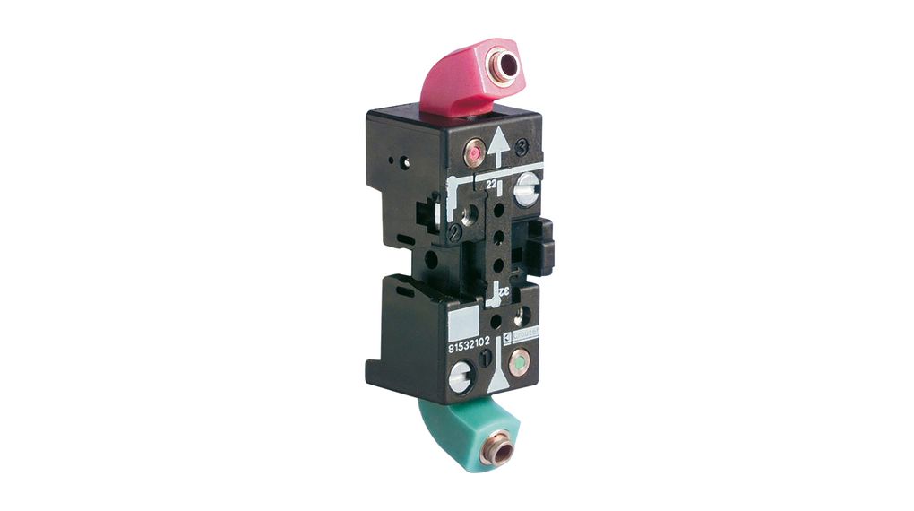 Embase pour valves logiques, raccordement Push-In, 4mm, montage sur rail DIN