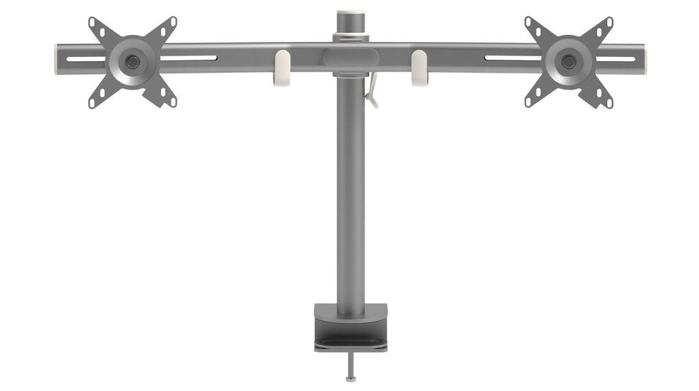 Viewmate Desk Dual Monitor Arm 30kg 75x75 / 100x100 Silver