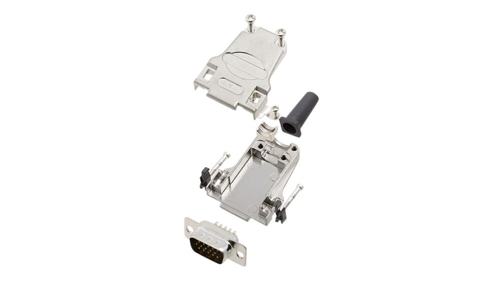 DE-15 Stecker D-Sub HD-Steckverbinder Kit, Zink Endgehäuse