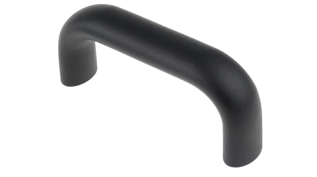 Black Aluminium Handle 53 mm Height, 26mm Width, 129mm Length, 2 ST