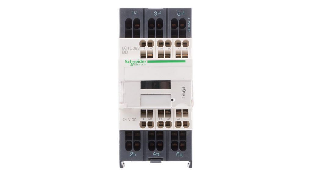 Schneider Electric TeSys D TeSyS D Contactor, 24 V dc Coil, 3-Pole, 9 A, 4 kW, 3NO, 690 V ac