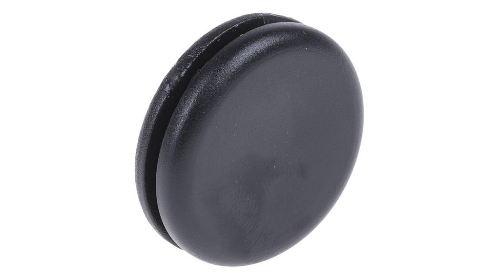 Black PVC 20mm Cable Grommet for Maximum of 16mm Cable Dia.