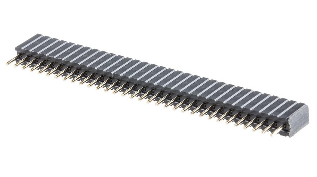 Straight Through Hole Mount PCB Socket, 32-Contact, 1-Row, 1.27mm Pitch, Solder Termination, Packung à 5 Stück