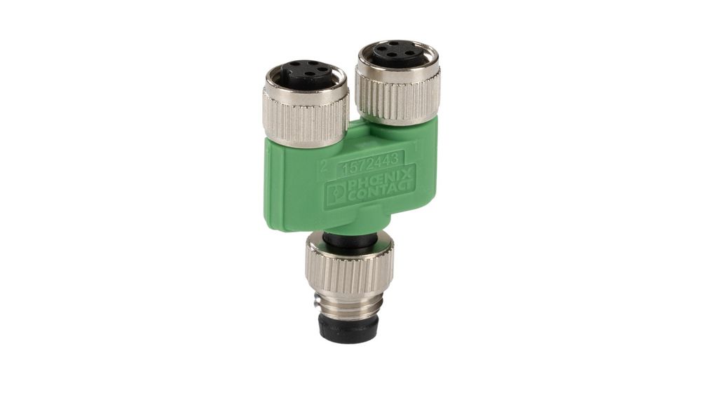 1572443 | Phoenix Contact Circular Connector, 4 Contacts, M8 Connector ...