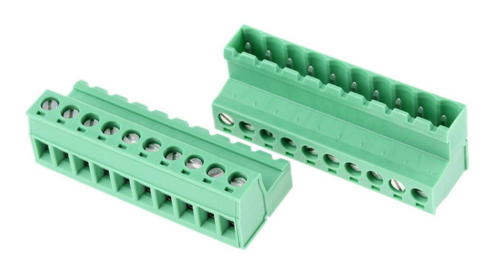 Pluggable Terminal Block, Straight, 12A, 320V, Pitch - 5.08mm, Poles - 10, Pack of 5 pieces