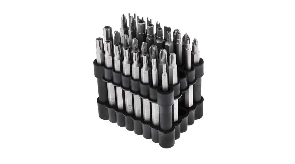 MTI Driver Bit Set 32 Pieces, Hexagon, Phillips, Pozidriv, Slotted, Tightener, Torq Set, Torx-Bo, Tri-Wing