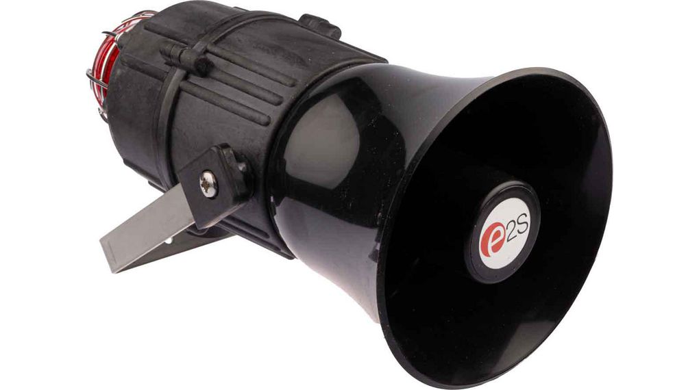 e2s E2xC1X05F Series Red Sounder Beacon, 24 V dc, IP66, Wall Mount, 116dB at 1 Metre