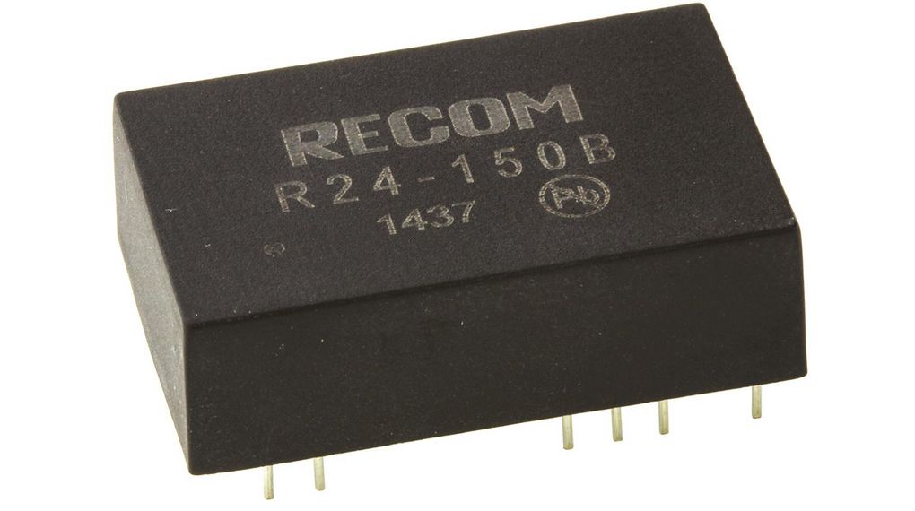 Rxx-B DC-DC Converter, 95 → 210V dc/ 50mA Output, 21 → 27 V dc Input, 5W, Through Hole, +70°C Max, 21 ... 27V, 135V, 50mA, 5W