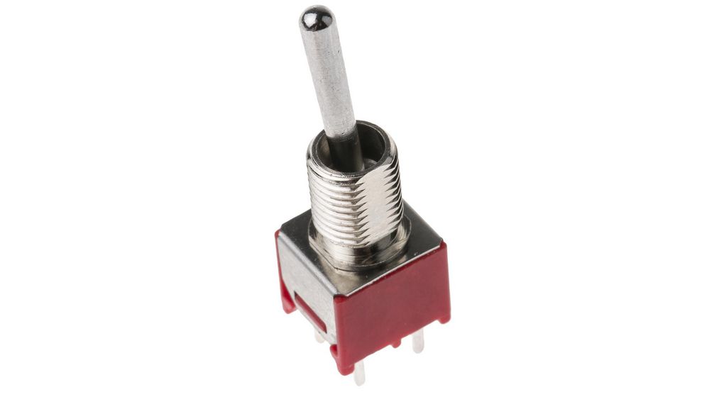 Toggle Switch, PCB Mount, On-(On), DPDT, Through Hole Terminal