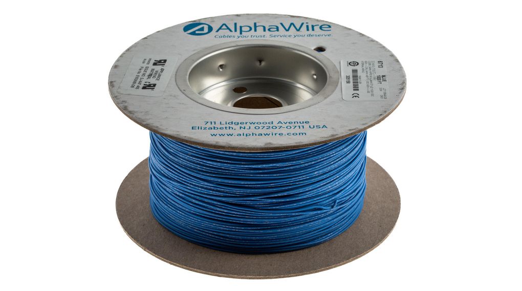 Schaltdraht mPPE 0.33mm² Verzinntes Kupfer Blau 305m