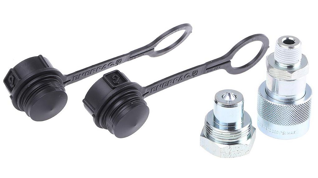 Enerpac Steel (Dust Cap) Female Hydraulic Quick Connect Coupling, NPTF 3/8 Female