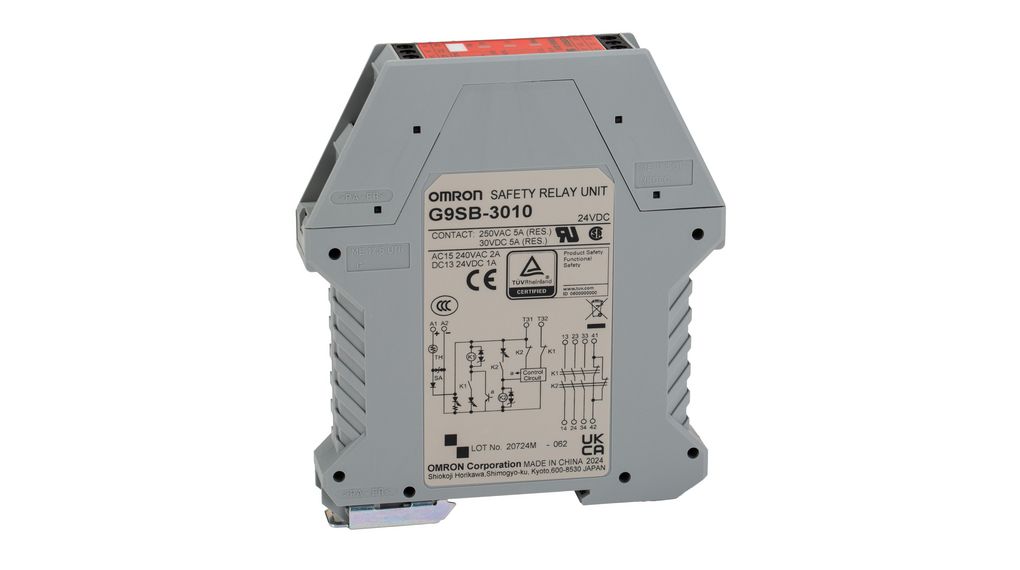 Omron G9SB 1 Auxiliary Contacts Safety Relay 24V dc, Dual-Channel 3 Safety Contacts