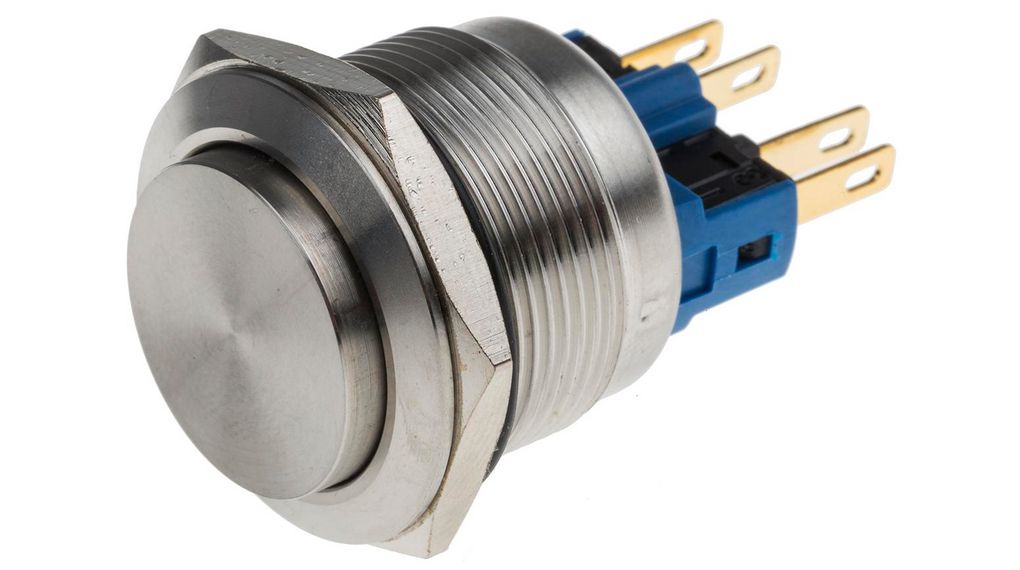8118471 | RS PRO Push Button Switch, Momentary, Panel Mount, 22mm ...