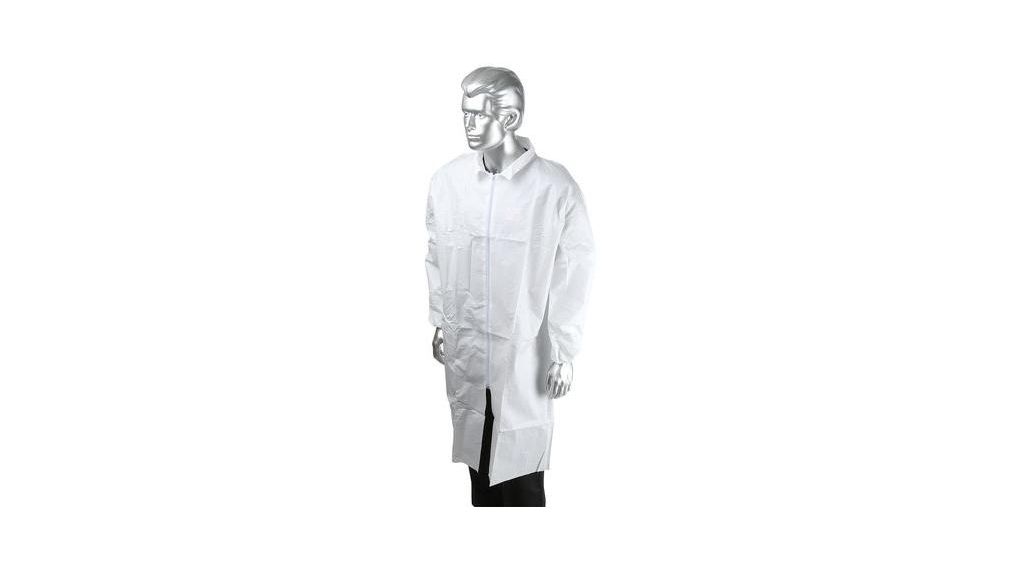 White Unisex Visitor Coat, L