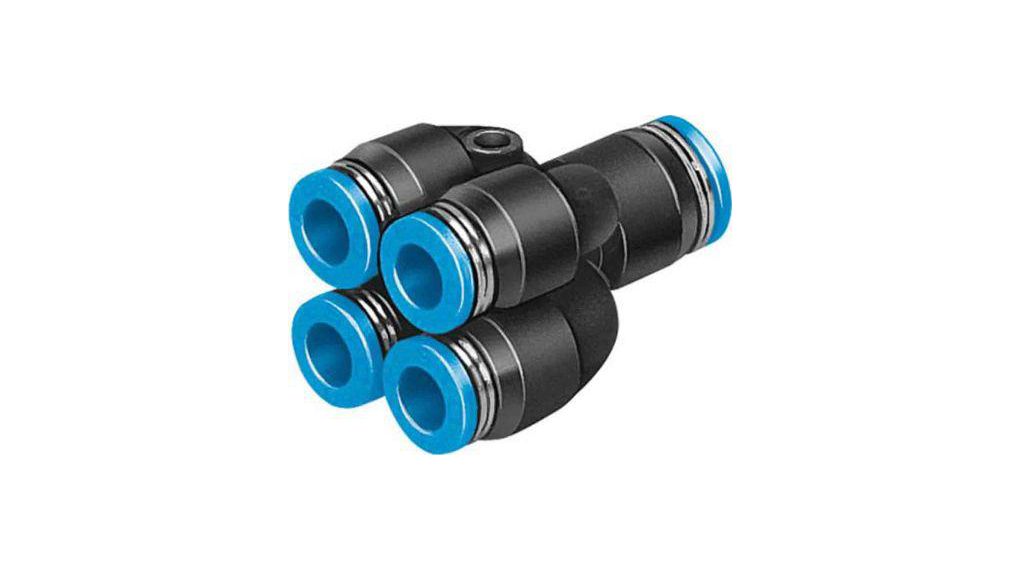 Festo QSQ Series Double Y Tube-to-Tube Adaptor Push In 8 mm, Push In 6 mm to Push In 6 mm, 153210