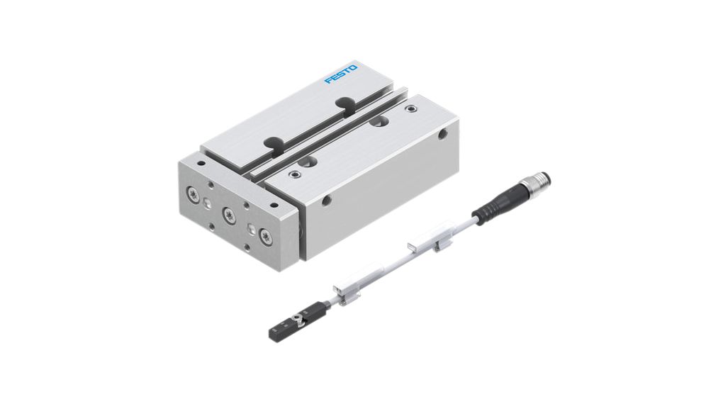 Führungszylinder- und magnetoresistives Näherungssensorpaket, 50mm, 800mm/s, 200 ... 1MPa, Bohrungsgrösse 12mm, M5