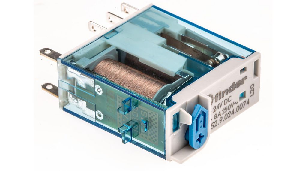 Relay Module Elfa 46.52.9.024.0074 | Finder Plug In Power Relay, 24V dc Coil, 8A ...