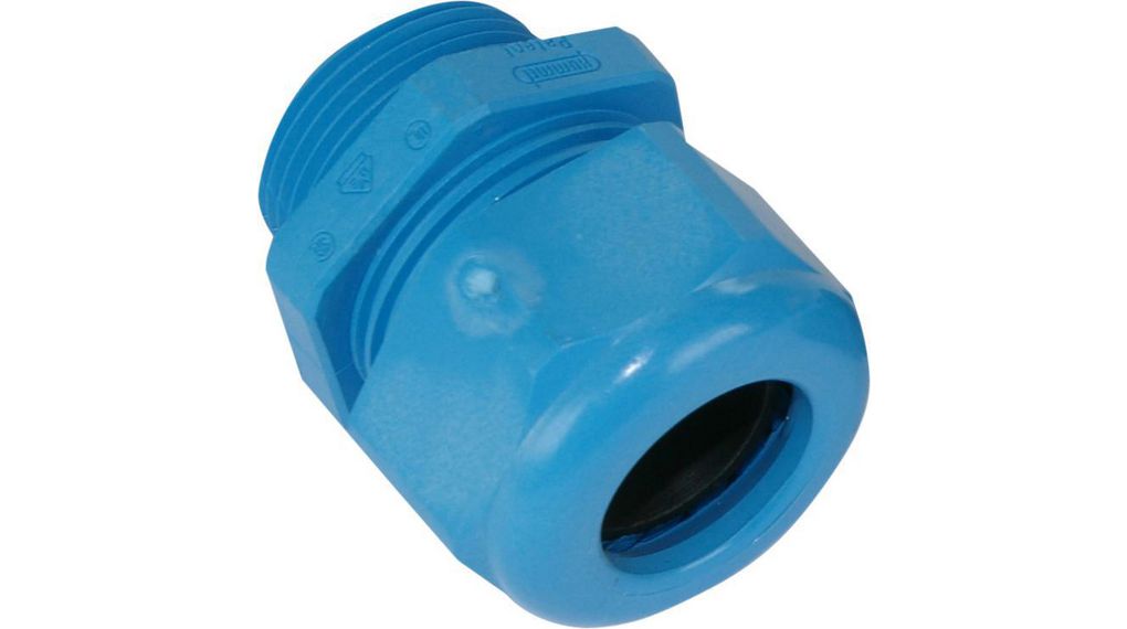 Cable Gland, 10 ... 14mm, M20, Polyamide, Blue