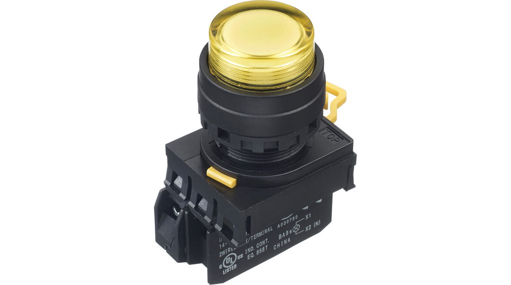 Illuminated Pushbutton Switch Latching Function 24 V / 120 V / 240 V / 380 V LED Yellow None