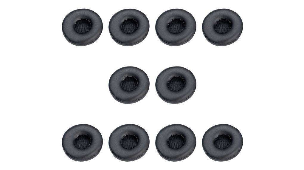 Earpad, Pack of 10 pieces, Leatherette, Engage 50, Black
