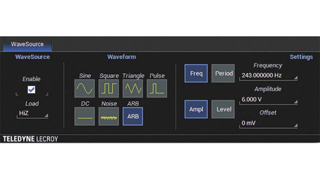 25 MHz Function/Arbitrary Waveform Generator Option - LeCroy T3DSO2000 Oscilloscopes