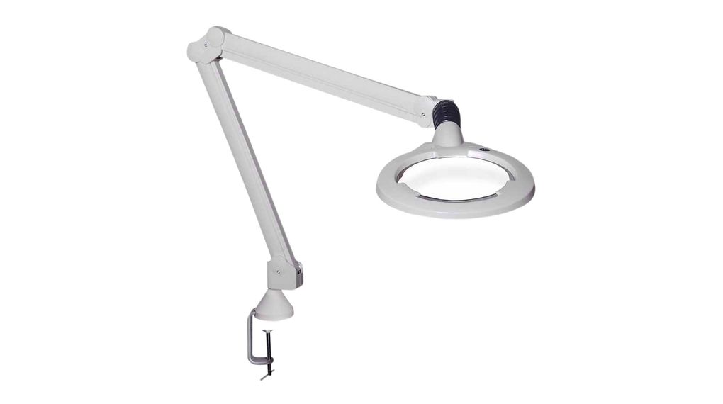 LED-förstoringsglaslampa med bordsklämma, 5 diopter, 165mm, 10W, UK Type G (BS1363) Plug / Euro Type C (CEE 7/16) Plug
