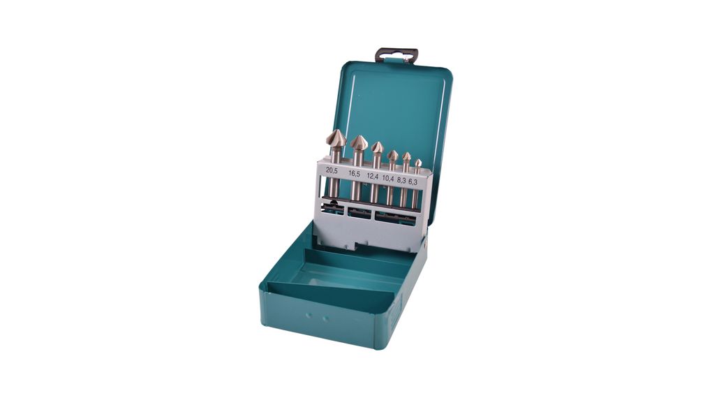 Countersink Drill Bit Set, HSS, 6pcs