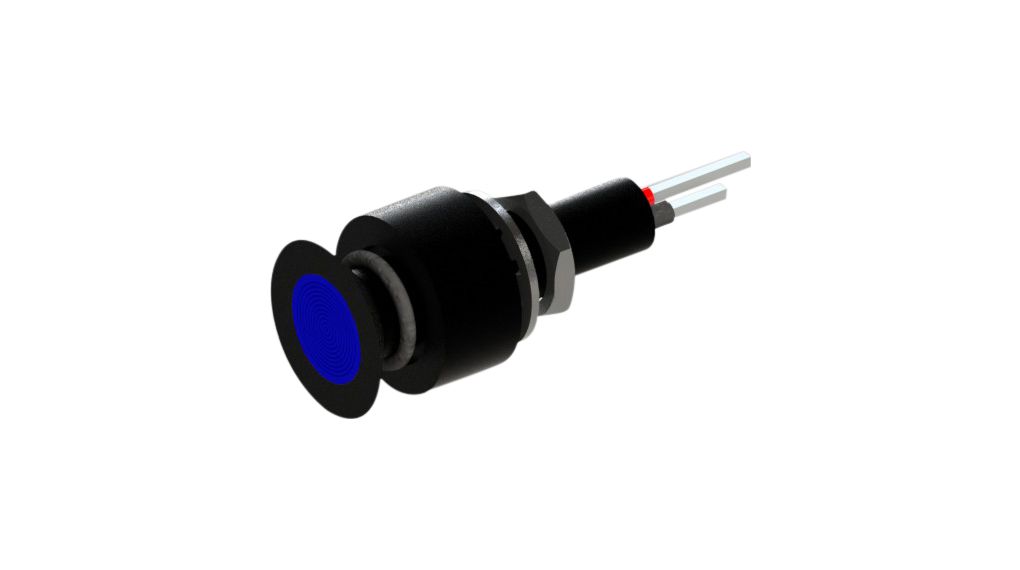 Led-controlelampje Blauw 6.1mm 28VDC 15mA