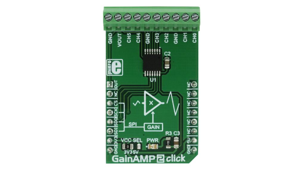GainAMP 2 Click Programmable Gain Amplifier Module 5V