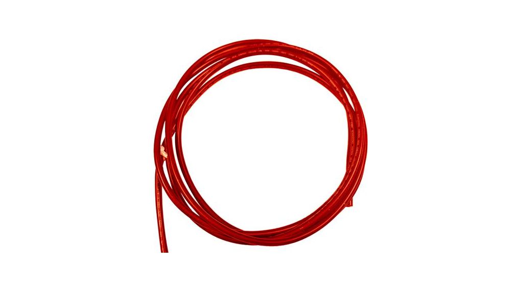 Stranded Wire Silicone 0.5mm² Tinned Copper Red 7.6m
