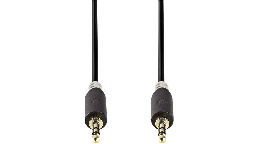 Audio Cable, Stereo, 3.5 mm Jack Plug - 3.5 mm Jack Plug, 5m