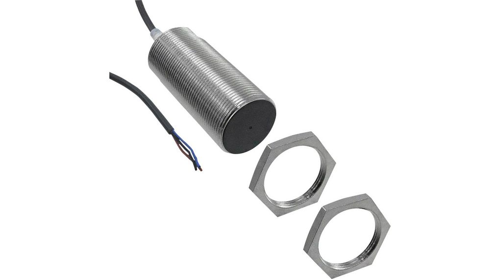 Inductive Sensor NO/NC 250Hz 32V 10mA 15mm IP67 / IP69K Stranded Wire, 3-Pin E2A