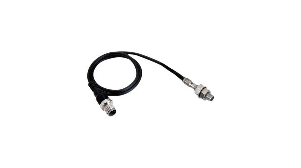 Inductive Sensor PNP, Make Contact (NO) 4kHz 30V 10mA 1.2mm IP67 Cable with M8 Plug, 300 mm E2E