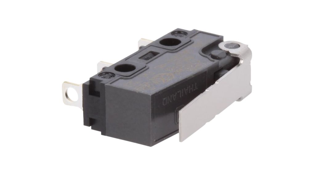 Micro Switch AVL3, 3A, 400mA, 1CO, 0.59N, Short Hinge Lever
