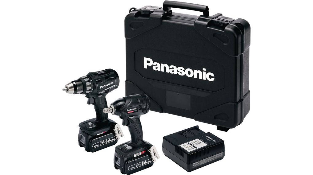 Cordless Driver and Impact Wrench Kit 5 Ah 18 V