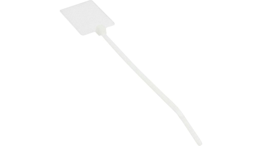 Cable Tie with Tag 130 x 2.5mm, Polyamide 6.6, 80N, Natural
