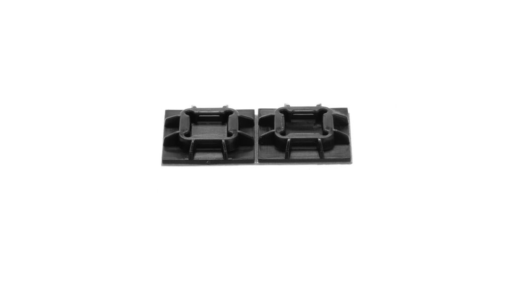 Cable Tie Mount, Black, Polyamide 6.6, Pack of 100 pieces