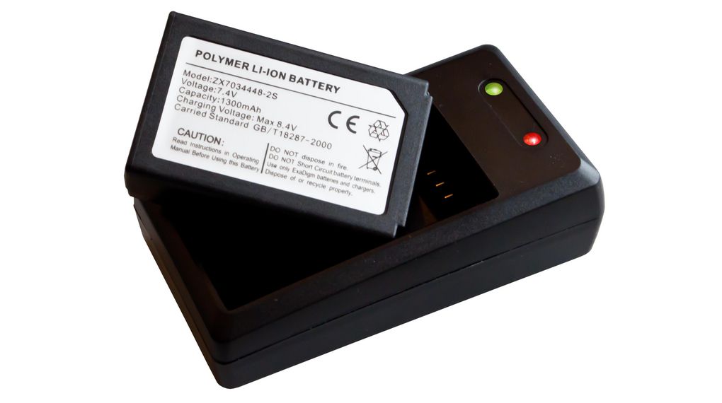 Li-Po-batterij en lader, 7.4 VDC