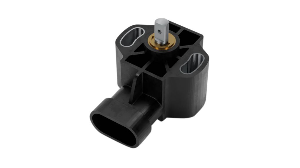 Rotary Position Sensor with European Pinout 1% Flange Mount AMP Superseal IP69K