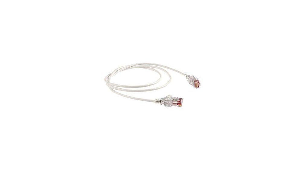HellermannTyton Data Cat6 Male RJ45 to Male RJ45 Ethernet Cable, U/UTP, White LSZH Sheath, 3m