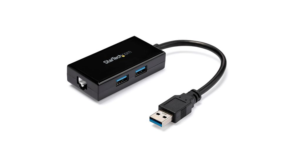 StarTech.com 2 Port USB Network Adapter 10/100/1000Mbit/s Network Speed