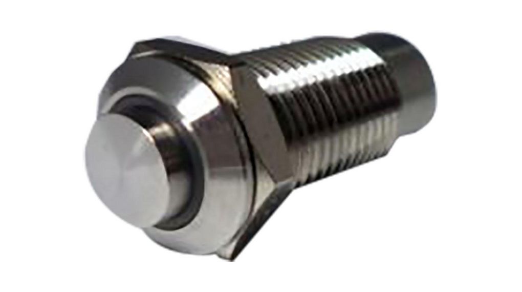 Illuminated Push Button Switch, Latching, Panel Mount, 12mm Cutout, SPST, White LED, 36V dc, 250V ac, IP40