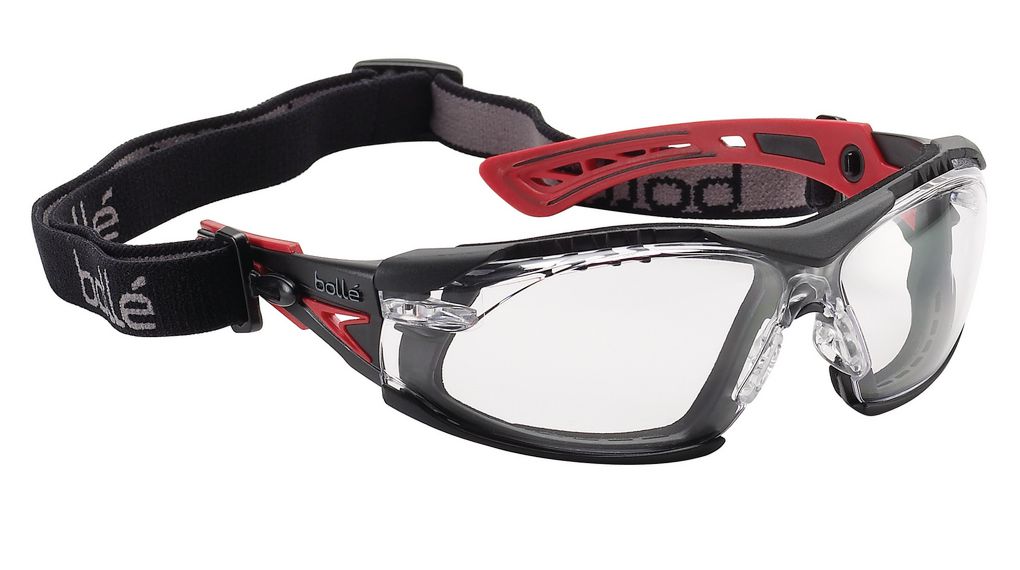 Bolle Safety RUSH+ Anti-Mist UV Safety Glasses, Clear PC Lens
