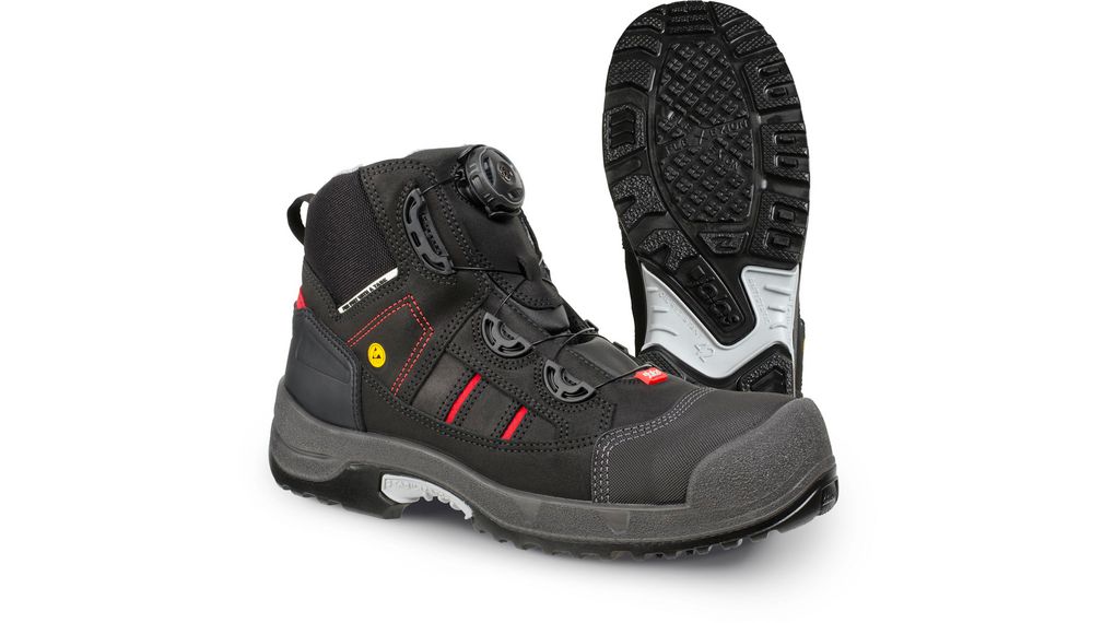 1718 Black, Grey, Red Aluminium Toe Capped Unisex Ankle Safety Boots1718, EU 1718No
