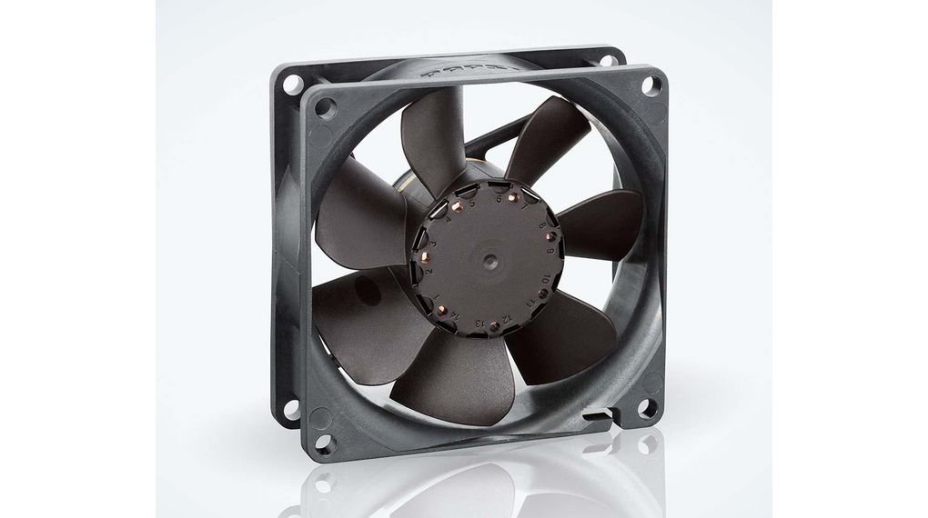 ebm-papst 8400 N Series Axial Fan, 24 V dc, DC Operation, 79m³/h, 2.8W, 120mA Max, IP20, 80 x 80 x 25mm