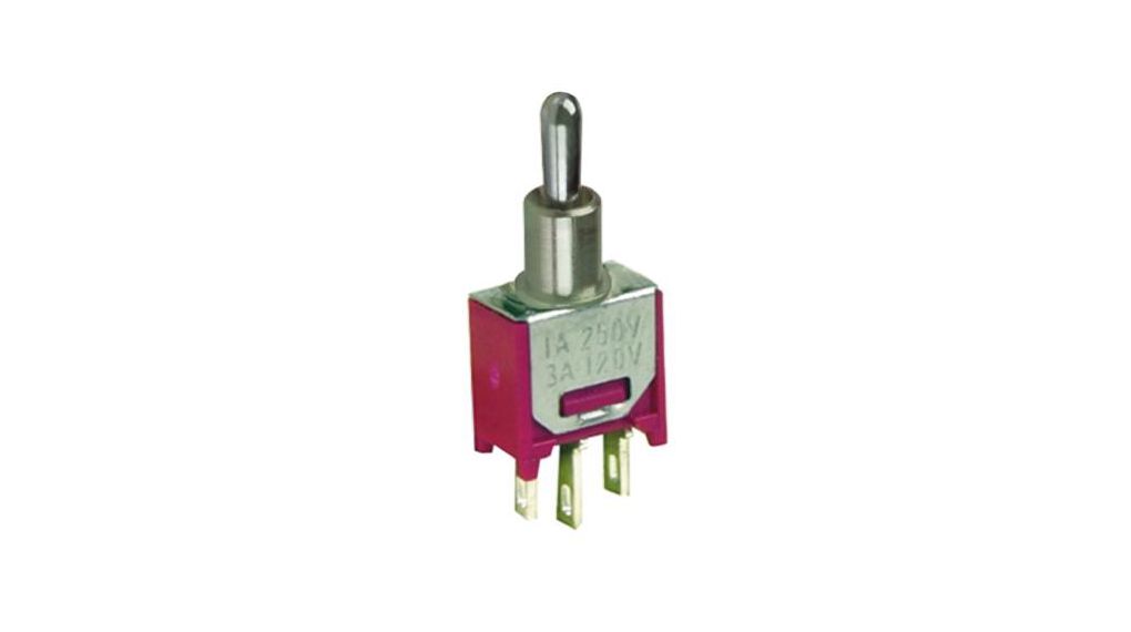 Toggle Switch, Panel Mount, On-On, SPDT, Solder Terminal